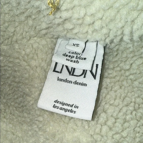 LNDN Blue Denim Jacket with Sherpa Lining NWT XS - Picture 3 of 8
